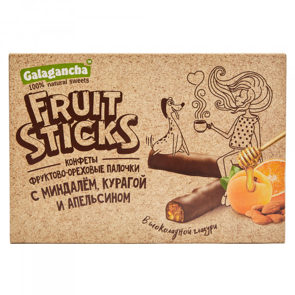 №2 Берестов КРАФТ Fruit Stiсks с курагой и миндалем, 175г   в Апатитах