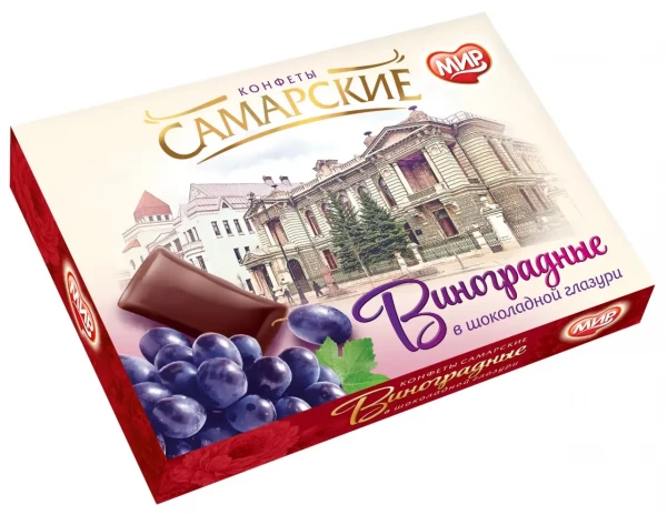№2 КФ МИР Виноградные в шоколадной глазури 160г  в Апатитах